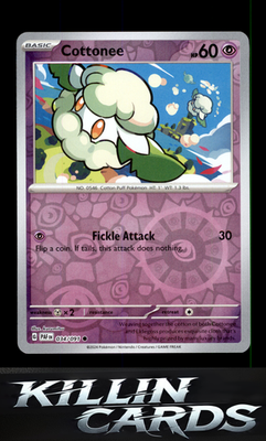 Reverse Holofoil Cottonee 034/091 Pokemon Common SV: Paldean Fates Card NM