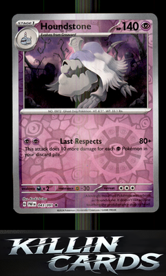 Reverse Holofoil Houndstone - 043/091 043/091 Pokemon Rare SV: Paldean Fates Car