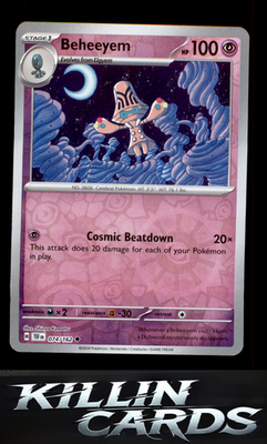 Reverse Holofoil Beheeyem 074/162 Pokemon Uncommon SV05: Temporal Forces Card NM