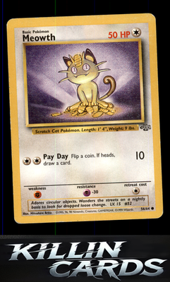 Meowth 56/64 Pokemon Common Jungle Card LP