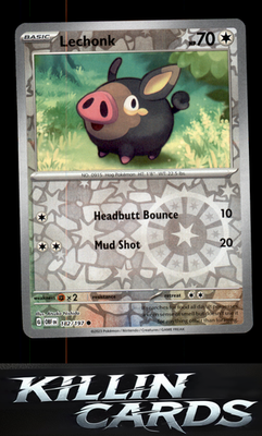 Reverse Holofoil Lechonk - 182/197 182/197 Pokemon Common SV03: Obsidian Flames