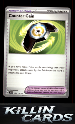 Counter Gain 169/191 Pokemon Uncommon SV08: Surging Sparks Card NM