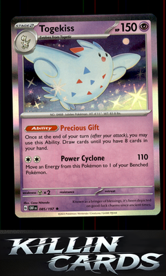 Togekiss 085/197 Pokemon Rare SV03: Obsidian Flames Card NM