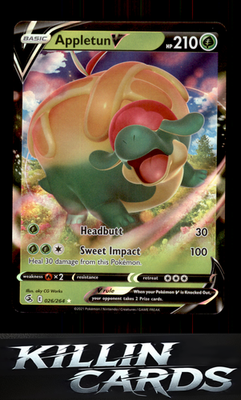 Appletun V 026/264 Pokemon Ultra Rare SWSH08: Fusion Strike Card NM