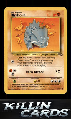 Rhyhorn 61/64 Pokemon Common Jungle Card LP