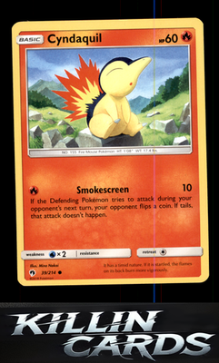 Cyndaquil (39) 39/214 Pokemon Common SM - Lost Thunder Card NM