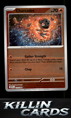 Reverse Holofoil Charcadet 019/094 Pokemon Common ME02: Phantasmal Flames Card N