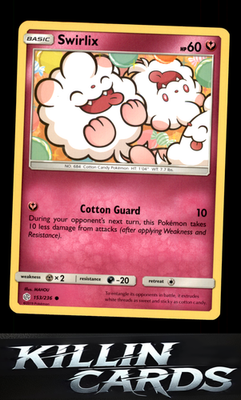 Swirlix 153/236 Pokemon Common SM - Cosmic Eclipse Card NM