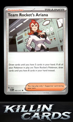 Team Rocket's Ariana 202/217 Pokemon Uncommon ME: Ascended Heroes Card NM