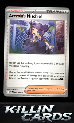 Acerola's Mischief - 113/132 113/132 Pokemon Uncommon ME01: Mega Evolution Card