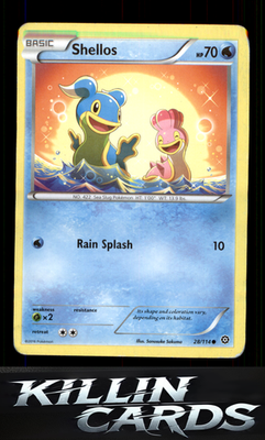 Shellos 28/114 Pokemon Common XY - Steam Siege Card LP