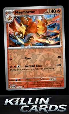 Reverse Holofoil Magmortar 010/091 Pokemon Rare SV: Paldean Fates Card NM
