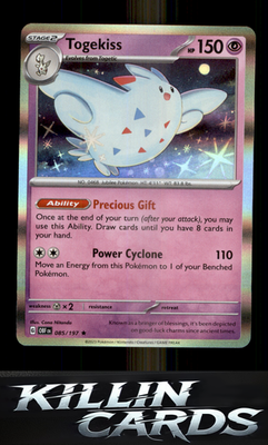 Togekiss 085/197 Pokemon Rare SV03: Obsidian Flames Card NM