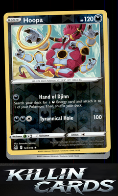 Reverse Holofoil Hoopa 122/196 Pokemon Rare SWSH11: Lost Origin Card NM