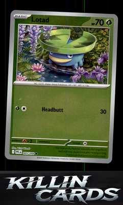 Reverse Holofoil Lotad 005/094 Pokemon Common ME02: Phantasmal Flames Card NM