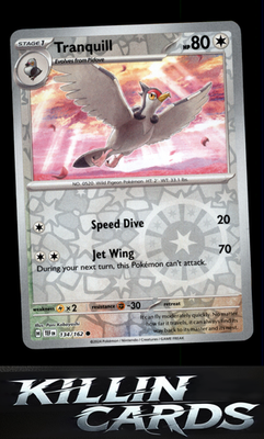 Reverse Holofoil Tranquill 134/162 Pokemon Common SV05: Temporal Forces Card NM