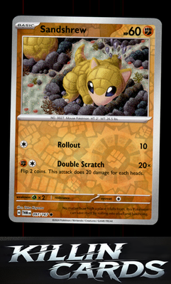 Reverse Holofoil Sandshrew 097/167 Pokemon Common SV06: Twilight Masquerade Card