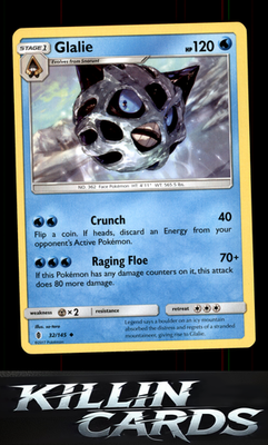 Glalie 32/145 Pokemon Uncommon SM - Guardians Rising Card NM