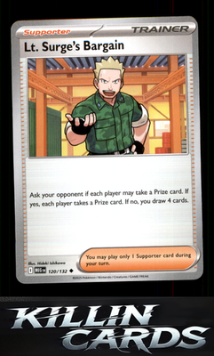 Lt. Surge's Bargain - 120/132 120/132 Pokemon Uncommon ME01: Mega Evolution Card