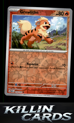 Reverse Holofoil Growlithe 058/165 Pokemon Common SV: Scarlet & Violet 151 Card