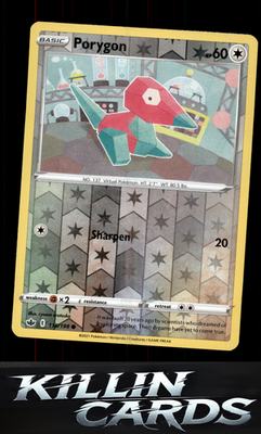 Reverse Holofoil Porygon 116/198 Pokemon Common SWSH06: Chilling Reign Card NM