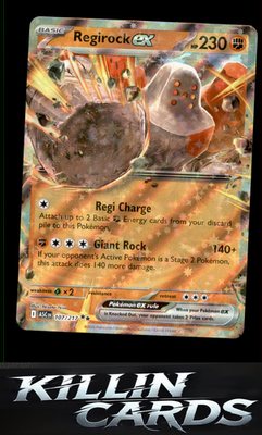 Regirock ex 107/217 Pokemon Double Rare ME: Ascended Heroes Card NM