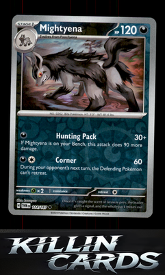 Reverse Holofoil Mightyena 114/167 Pokemon Uncommon SV06: Twilight Masquerade Ca