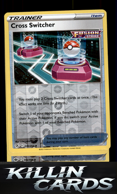 Reverse Holofoil Cross Switcher 230/264 Pokemon Uncommon SWSH08: Fusion Strike C
