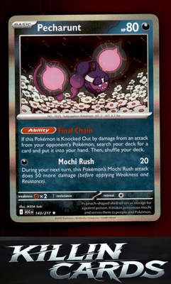 Pecharunt 143/217 Pokemon Rare ME: Ascended Heroes Card NM