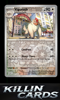 Reverse Holofoil Vigoroth 161/193 Pokemon Uncommon SV02: Paldea Evolved Card NM
