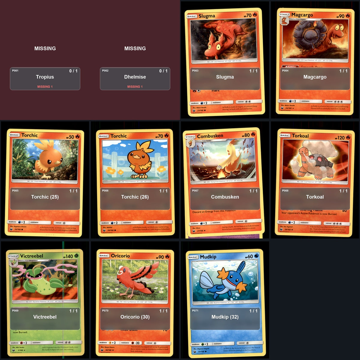 Pokemon TCG SM - Celestial Storm C/UC/R Standard Set 70 Cards