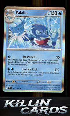 Palafin 062/197 Pokemon Rare SV03: Obsidian Flames Card NM