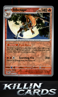 Reverse Holofoil Infernape - 033/167 033/167 Pokemon Rare SV06: Twilight Masquer