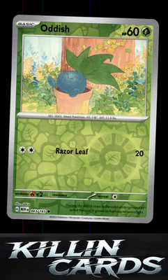 Reverse Holofoil Oddish 043/165 Pokemon Common SV: Scarlet & Violet 151 Card NM