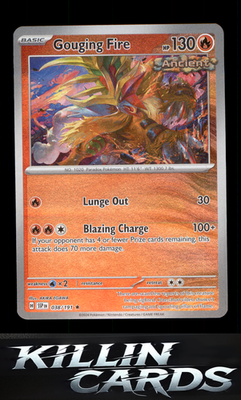 Reverse Holofoil Gouging Fire 038/191 Pokemon Rare SV08: Surging Sparks Card NM