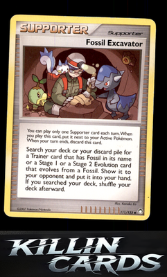 Fossil Excavator 111/123 Pokemon Uncommon Mysterious Treasures Card LP