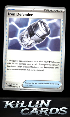 Iron Defender 118/132 Pokemon Uncommon ME01: Mega Evolution Card NM