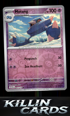 Reverse Holofoil Metang 062/159 Pokemon Common SV09: Journey Together Card NM