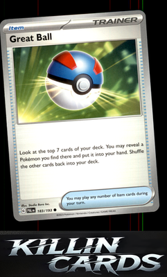 Great Ball 183/193 Pokemon Common SV02: Paldea Evolved Card NM