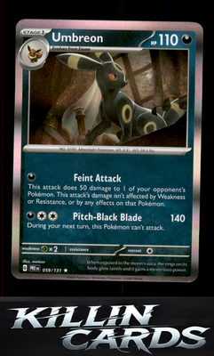 Umbreon 059/131 Pokemon Rare SV: Prismatic Evolutions Card NM