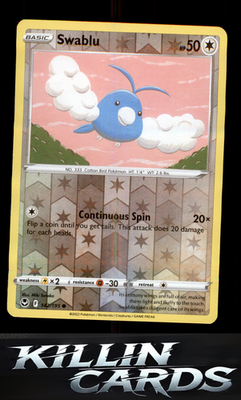 Reverse Holofoil Swablu 142/195 Pokemon Common SWSH12: Silver Tempest Card NM
