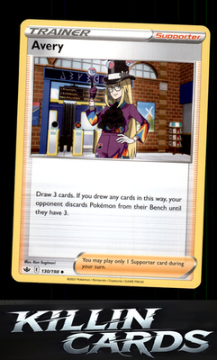 Avery 130/198 Pokemon Uncommon SWSH06: Chilling Reign Card NM