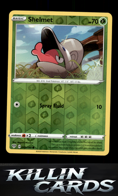 Reverse Holofoil Shelmet 009/189 Pokemon Common SWSH03: Darkness Ablaze Card NM