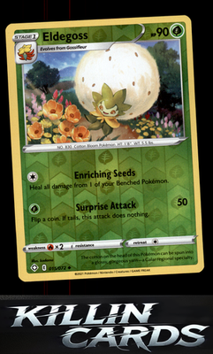 Reverse Holofoil Eldegoss 015/072 Pokemon Uncommon Shining Fates Card NM