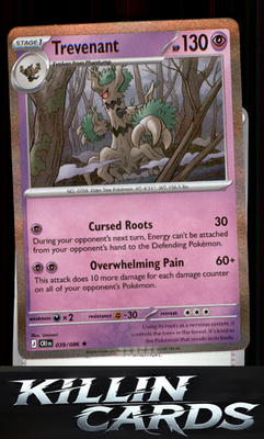 Trevenant 039/086 Pokemon Rare ME04: Chaos Rising Card NM