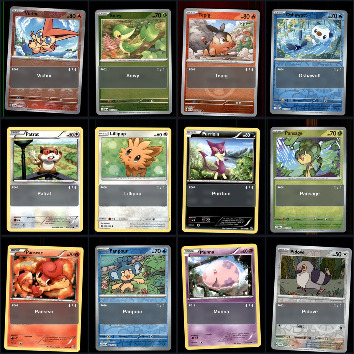Pokemon TCG Generation 5 Unova Pokemon Pokedex Set 153 Cards Collection