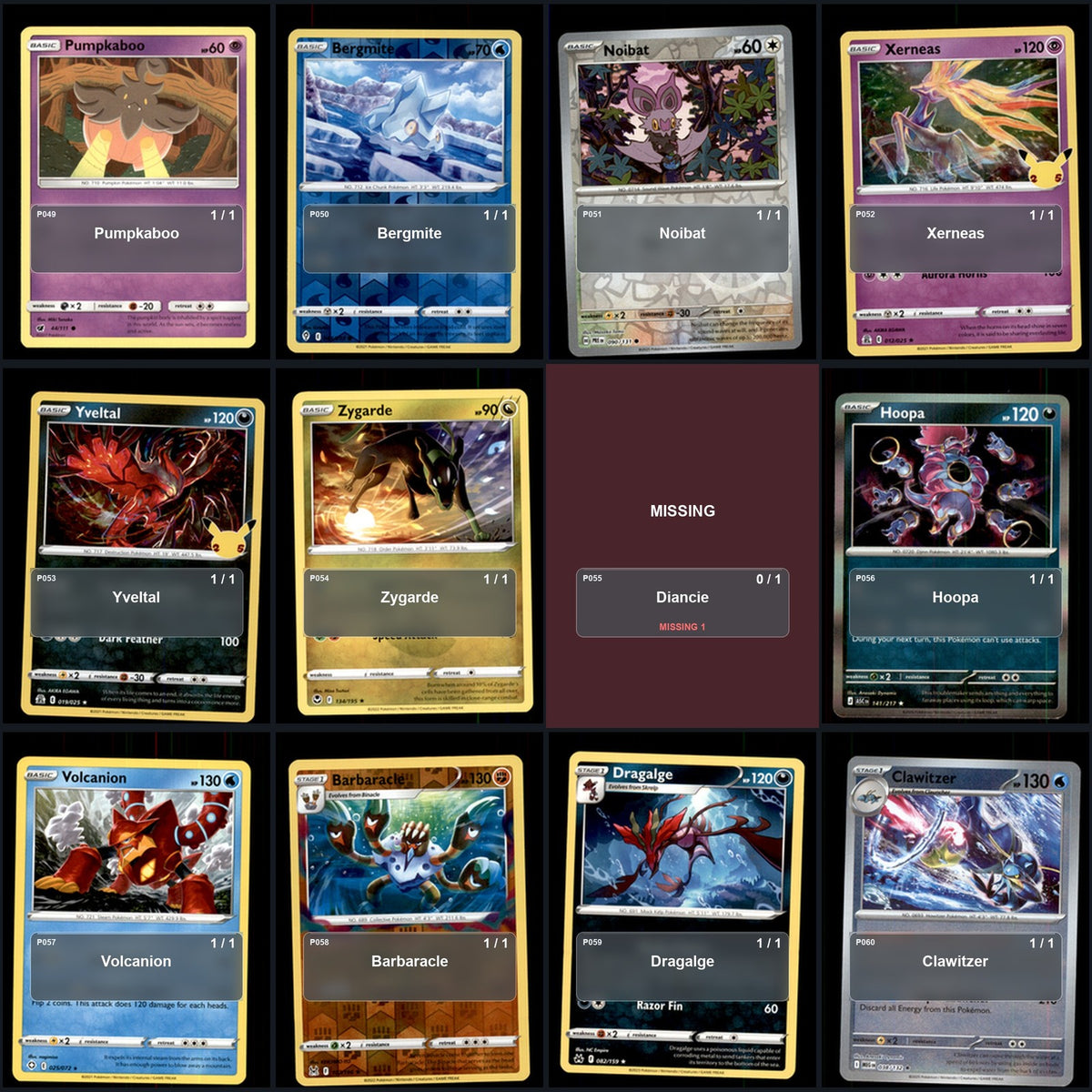 Pokemon TCG Generation 6 Kalos Pokemon Pokedex Set 67 Cards Collection