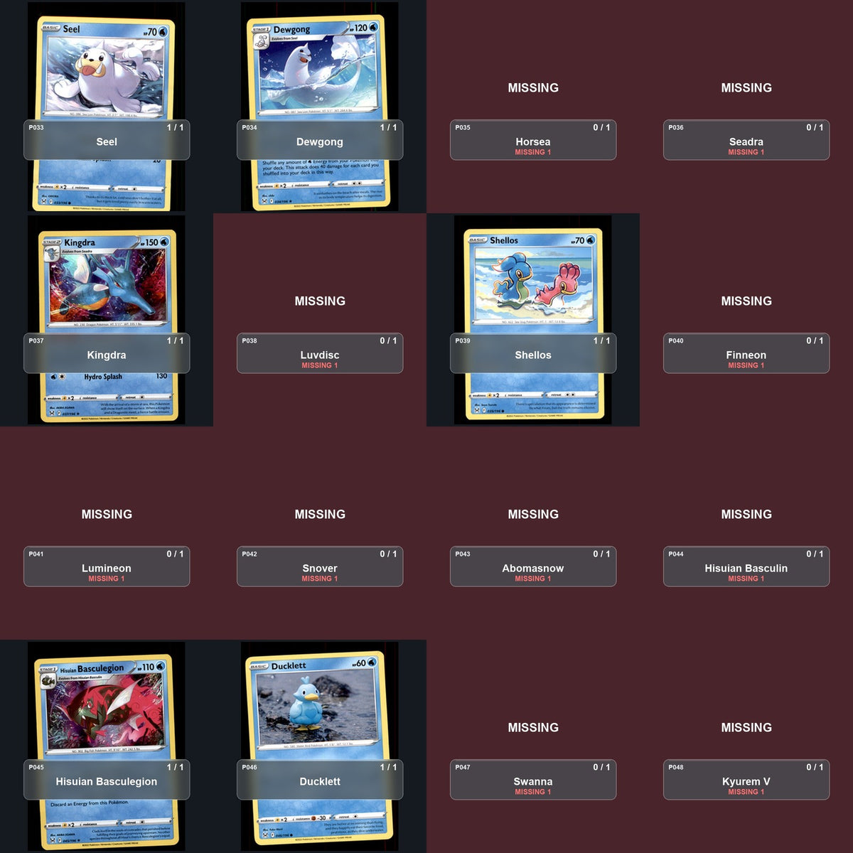 Pokemon TCG SWSH11: Lost Origin Partial Master Set Lot 189 Cards Master Set