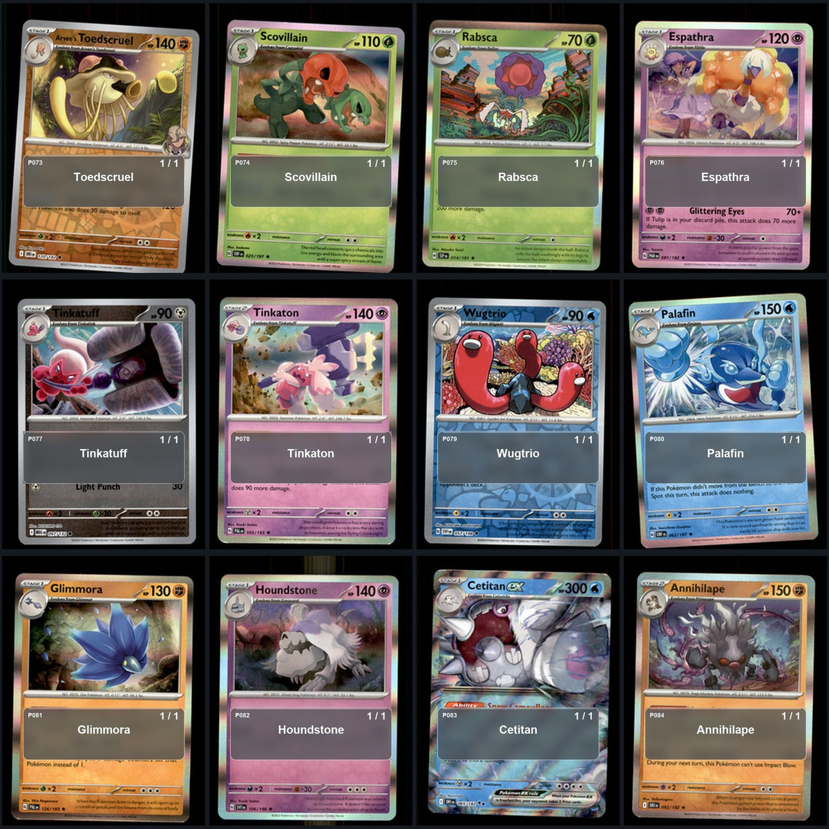 Pokemon TCG Generation 9 Paldea Pokemon Pokedex Set 116 Cards Collection