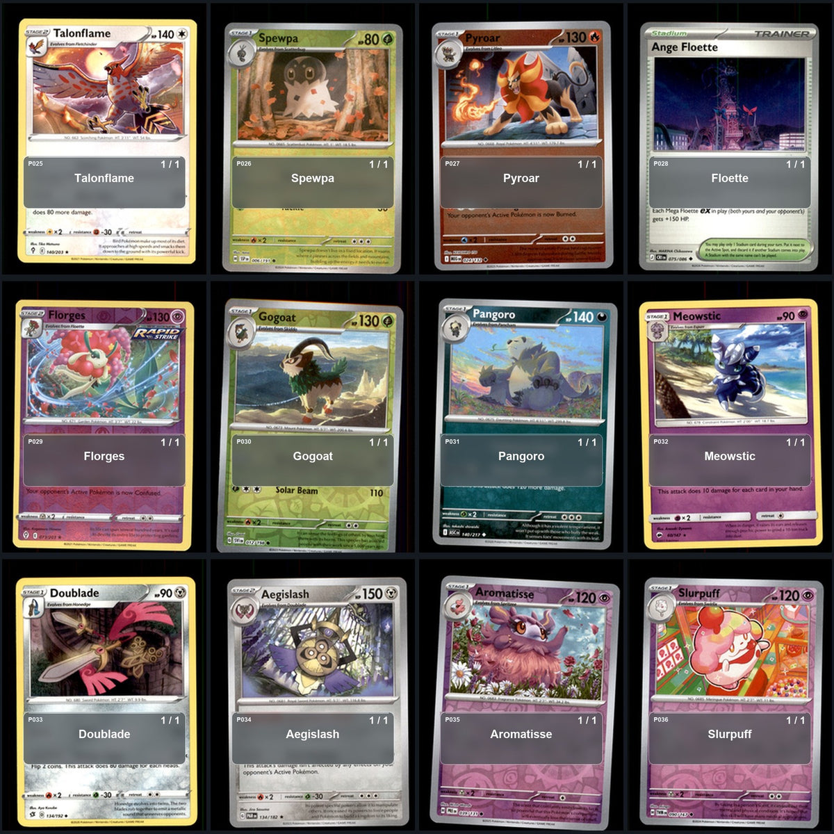 Pokemon TCG Generation 6 Kalos Pokemon Pokedex Set 72 Cards Collection